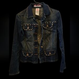 Bisou Bisou 🧥Fabulous Blue Jean Jacket with Studded Embellishments❤️❤️❤️